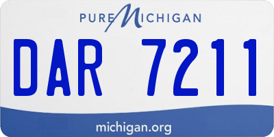 MI license plate DAR7211