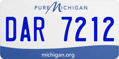 MI license plate DAR7212