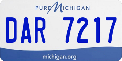 MI license plate DAR7217