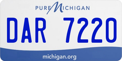 MI license plate DAR7220