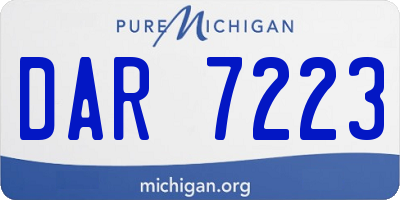 MI license plate DAR7223