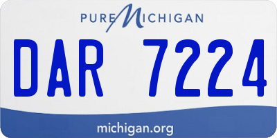 MI license plate DAR7224