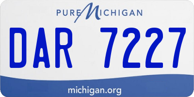 MI license plate DAR7227