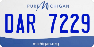 MI license plate DAR7229