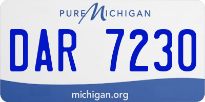 MI license plate DAR7230