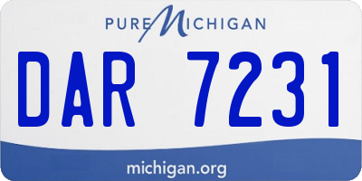 MI license plate DAR7231