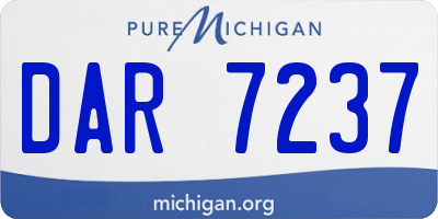 MI license plate DAR7237
