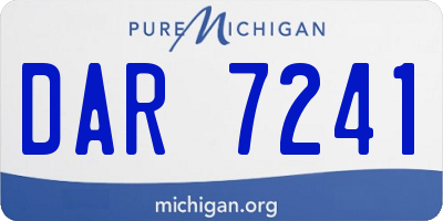 MI license plate DAR7241