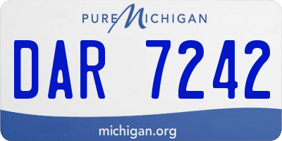 MI license plate DAR7242