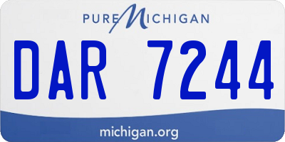MI license plate DAR7244