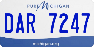MI license plate DAR7247