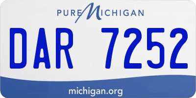 MI license plate DAR7252