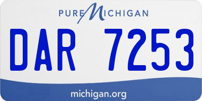 MI license plate DAR7253
