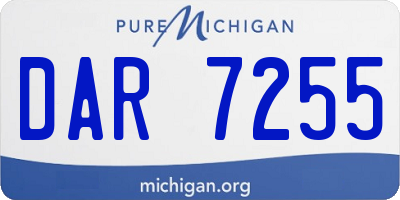 MI license plate DAR7255