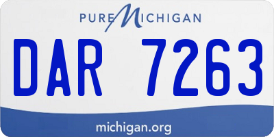 MI license plate DAR7263