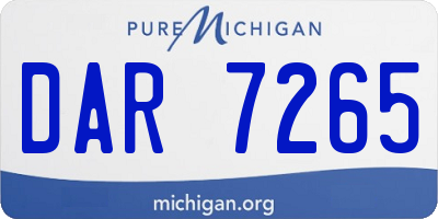 MI license plate DAR7265