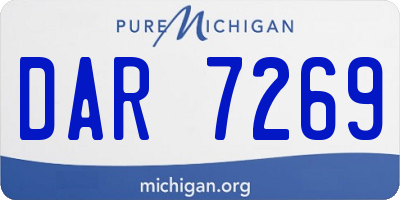 MI license plate DAR7269