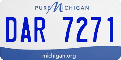 MI license plate DAR7271