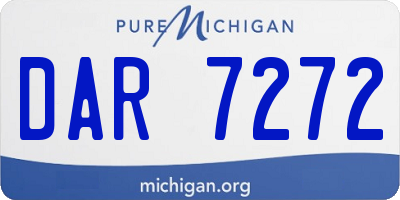 MI license plate DAR7272