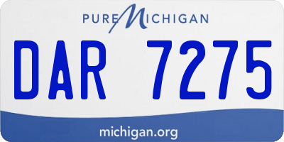 MI license plate DAR7275