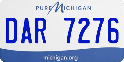 MI license plate DAR7276