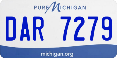 MI license plate DAR7279