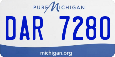 MI license plate DAR7280
