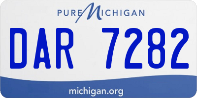 MI license plate DAR7282