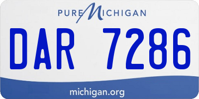 MI license plate DAR7286