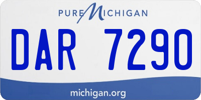 MI license plate DAR7290