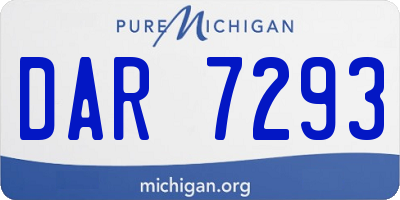 MI license plate DAR7293