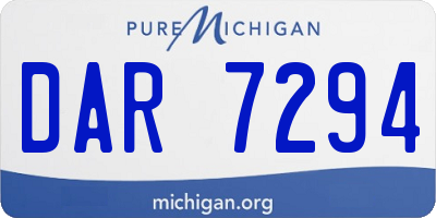 MI license plate DAR7294
