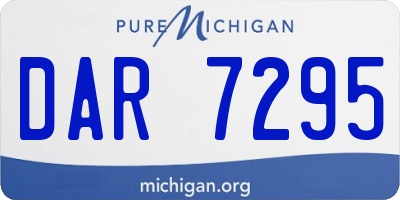 MI license plate DAR7295