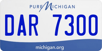 MI license plate DAR7300