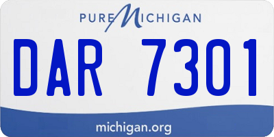 MI license plate DAR7301