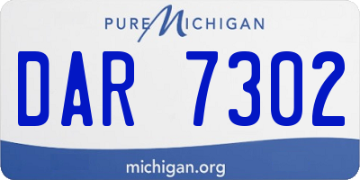 MI license plate DAR7302