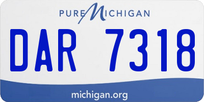 MI license plate DAR7318