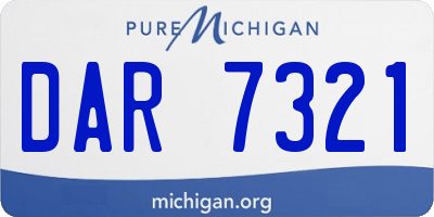 MI license plate DAR7321