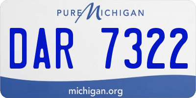 MI license plate DAR7322