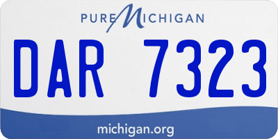 MI license plate DAR7323