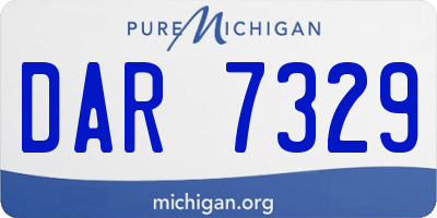 MI license plate DAR7329