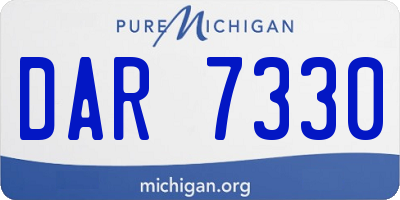 MI license plate DAR7330