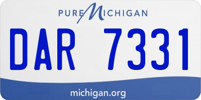 MI license plate DAR7331