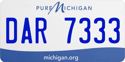 MI license plate DAR7333