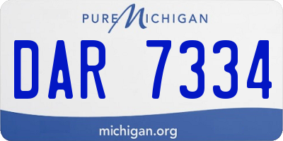 MI license plate DAR7334