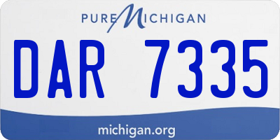 MI license plate DAR7335