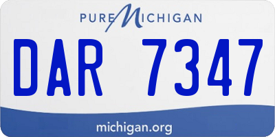 MI license plate DAR7347