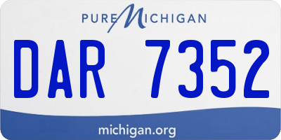 MI license plate DAR7352