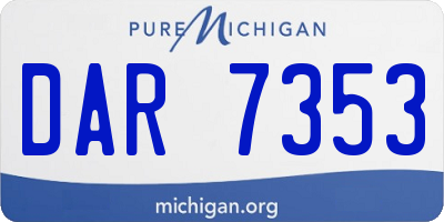 MI license plate DAR7353