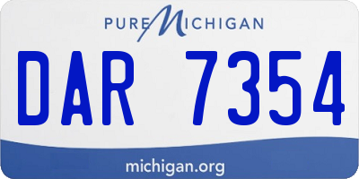 MI license plate DAR7354